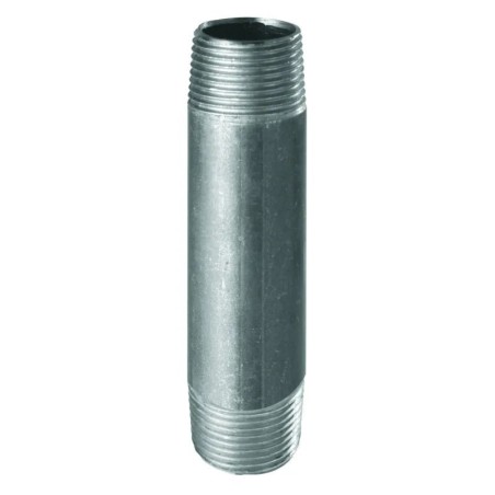 Mamelon bobine en acier Galvanisée / Galva Mâle-Mâle type 530 - 1/2" - 180mm   (0.18M)